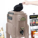 Cambro CSR3417 Camserver® 3 Gallon Dark Taupe Insulated Beverage Dispenser Main Thumbnail 6