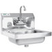Regency 17" x 15" Wall Mounted Hand Sink with 8" Gooseneck Faucet and P-Trap Main Thumbnail 3
