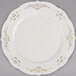 Fineline 5975-BOG Heritage 7 1/2" Round Bone / Ivory Plastic Plate with Gold Trim - 120/Case Main Thumbnail 2
