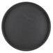 An American Metalcraft hard coat anodized aluminum round cake pan with a black rim.