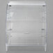 A clear acrylic Vollrath bakery display case with two shelves.