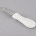 Mercer Culinary M33027 2 3/4" Stainless Steel New Haven Style Oyster Knife with White Textured Poly Handle Main Thumbnail 3