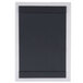 A black rectangular Menu Solutions Alumitique displayette with white edges and lines.