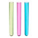 A group of neon plastic test tubes with different colors.
