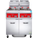 Vulcan 2TR65CF-1 PowerFry3 Natural Gas 130-140 lb. 2 Unit Floor Fryer System with Computer Controls and KleenScreen Filtration - 160,000 BTU Main Thumbnail 2