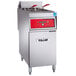A Vulcan electric floor fryer with red digital controls.