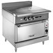 A large stainless steel Vulcan V Series range with a French top and standard oven.