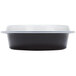 Pactiv Newspring NC723B 24 oz. Black 7" VERSAtainer Round Microwavable Container with Lid - 150/Case Main Thumbnail 4
