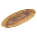 American Metalcraft OWM25 25 1/2" x 10 1/4" Oval Melamine Serving Board - Faux Olive Wood Main Thumbnail 3