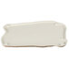 An American Metalcraft faux rustic wood rectangular melamine serving board with a white border.