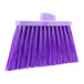 A purple Carlisle broom head with long, unflagged bristles.