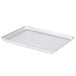 A silver Thunder Group aluminum fully perforated sheet pan with a rim on a white background.