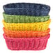 Tablecraft HM1174A Oval Rattan Basket 9 1/4" x 6 1/4" x 3 1/4" Assorted Colors - 5/Pack Main Thumbnail 1