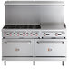 Cooking Performance Group S60-G24-N Natural Gas 6 Burner 60" Range with 24" Griddle and 2 Standard Ovens - 280,000 BTU Main Thumbnail 5
