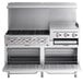 Cooking Performance Group S60-GS24-L Liquid Propane 6 Burner 60" Range with 24" Griddle/Broiler and 2 Standard Ovens - 276,000 BTU Main Thumbnail 6