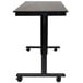 Luxor STANDCF60-BK/BO Stand Up Desk with Black Steel Frame and Black Oak Desktop - 60" Main Thumbnail 3