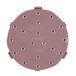 A purple circular metal advance flow sprayhead with 21 holes.