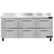 Continental Refrigerator SW72-BS-D 72" Worktop Refrigerator with Six Drawers - 20.6 cu. ft. Main Thumbnail 1