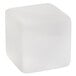 An American Metalcraft frosted white acrylic cube card holder with a square shape.