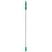 A Unger green and white telescopic pole with green ErgoTec locking cone.