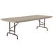 Correll Heavy Duty Folding Table, 30" x 96" Adjustable Height Blow-Molded Plastic, Mocha Granite - R-Series Main Thumbnail 1