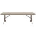 Correll Heavy Duty Folding Table, 30" x 96" Adjustable Height Blow-Molded Plastic, Mocha Granite - R-Series Main Thumbnail 2