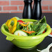 Fineline 5032-GRN Super Bowl 32 oz. Green PET Plastic Salad Bowl - 100/Case Main Thumbnail 1