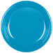 Creative Converting 28313131 10" Turquoise Blue Plastic Plate - 240/Case Main Thumbnail 2