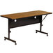 Correll Deluxe Flip Top Table, 24" x 48" High Pressure Adjustable Height, Medium Oak Main Thumbnail 1