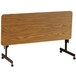 Correll Deluxe Flip Top Table, 24" x 48" High Pressure Adjustable Height, Medium Oak Main Thumbnail 2