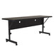 Correll Deluxe Flip Top Table, High Pressure Adjustable Height, 24" x 48", Walnut Main Thumbnail 1