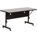 Correll Deluxe Flip Top Table, 24" x 72" High Pressure Adjustable Height, Gray Granite Main Thumbnail 1