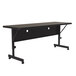 Correll Deluxe Flip Top Table, High Pressure Adjustable Height, 24" x 72", Walnut Main Thumbnail 1