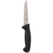 A Mercer Culinary Millennia 6" Utility Knife with a black handle.