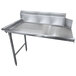 A stainless steel Advance Tabco dishtable with a clean straight worktop.