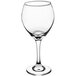 An Acopa Bouquet wine glass with a stem on a white background.