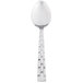A silver 10 Strawberry Street Panther Link stainless steel dinner spoon with a handle.