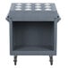 Cambro TDCR12191 Granite Gray Tray and Dish Cart with Cutlery Rack and Protective Vinyl Cover Main Thumbnail 3