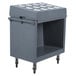 Cambro TDCR12191 Granite Gray Tray and Dish Cart with Cutlery Rack and Protective Vinyl Cover Main Thumbnail 2