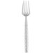 A 10 Strawberry Street stainless steel salad fork with a hammered silver handle.