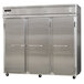 Continental Refrigerator 3RFFE-SA 85 1/2" Solid Door Extra-Wide Dual Temperature Reach-In Refrigerator / Freezer / Freezer - 71 cu. ft. Main Thumbnail 1