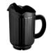 A black Vollrath Traex Tuffex plastic pitcher with a handle.