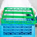 Carlisle RE9C09 OptiClean 9 Compartment Green Color-Coded Glass Rack Extender Main Thumbnail 1
