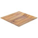 A Tablecraft square acacia wood melamine tray with a brown wood finish.