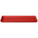 A red rectangular MFG Tray display tray.
