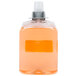 A plastic bottle of GOJO Luxury Orange Blossom foaming antibacterial hand soap with PCMX.