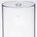 A clear acrylic cylinder with a lid on top.