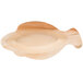 A TreeVive by EcoChoice wooden fish shaped bowl.