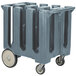 Cambro DC700401 Poker Chip Slate Blue Dish Dolly / Caddy with Vinyl Cover - 6 Column Main Thumbnail 2