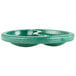 A green HS Inc. divided plastic bowl with two small bowls inside.